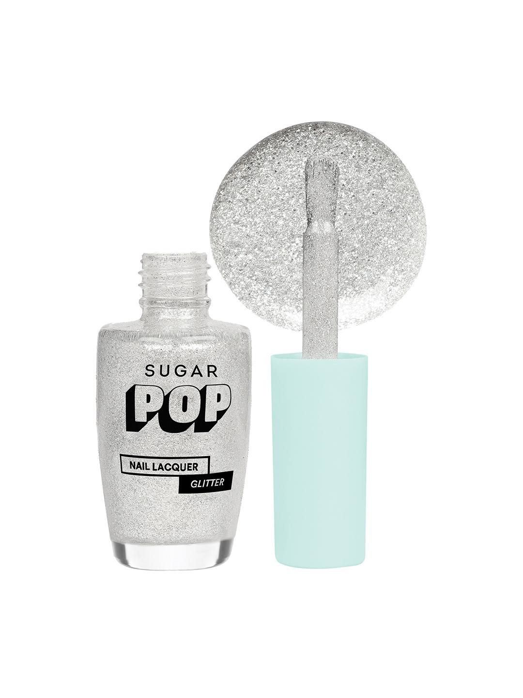 

SUGAR POP Glitter Glossy Chip-Resistant Nail Lacquer 10ml - Diamonds & Pearls 04, Silver