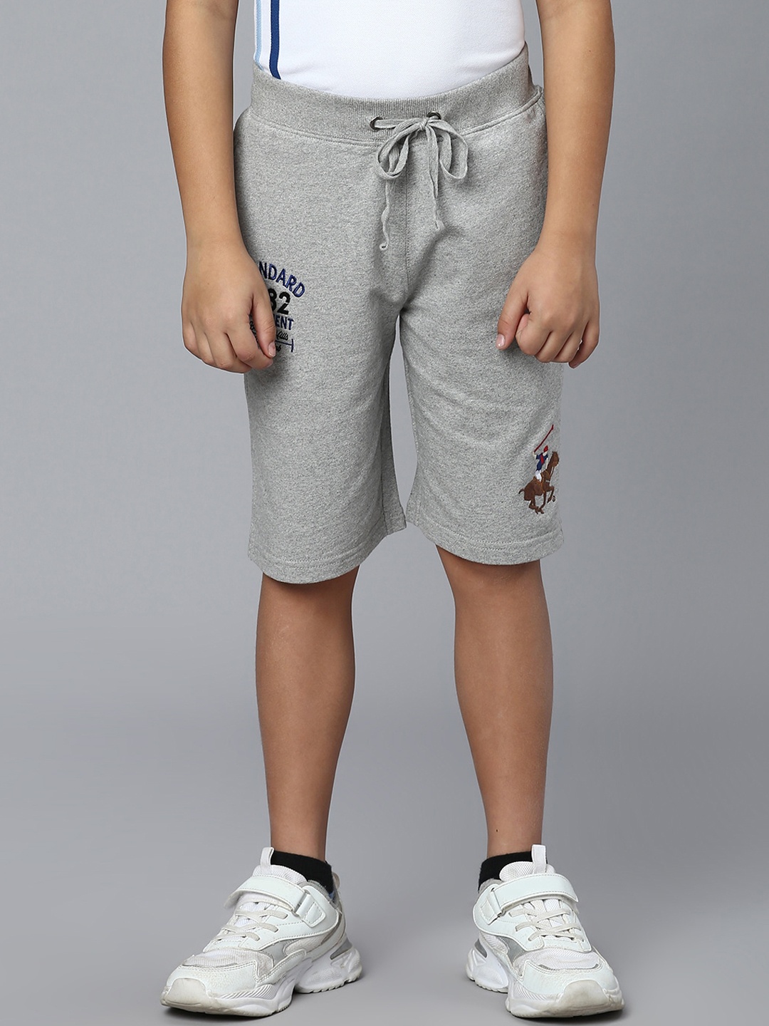 

Beverly Hills Polo Club Boys Knee Length Pure Cotton Shorts, Grey