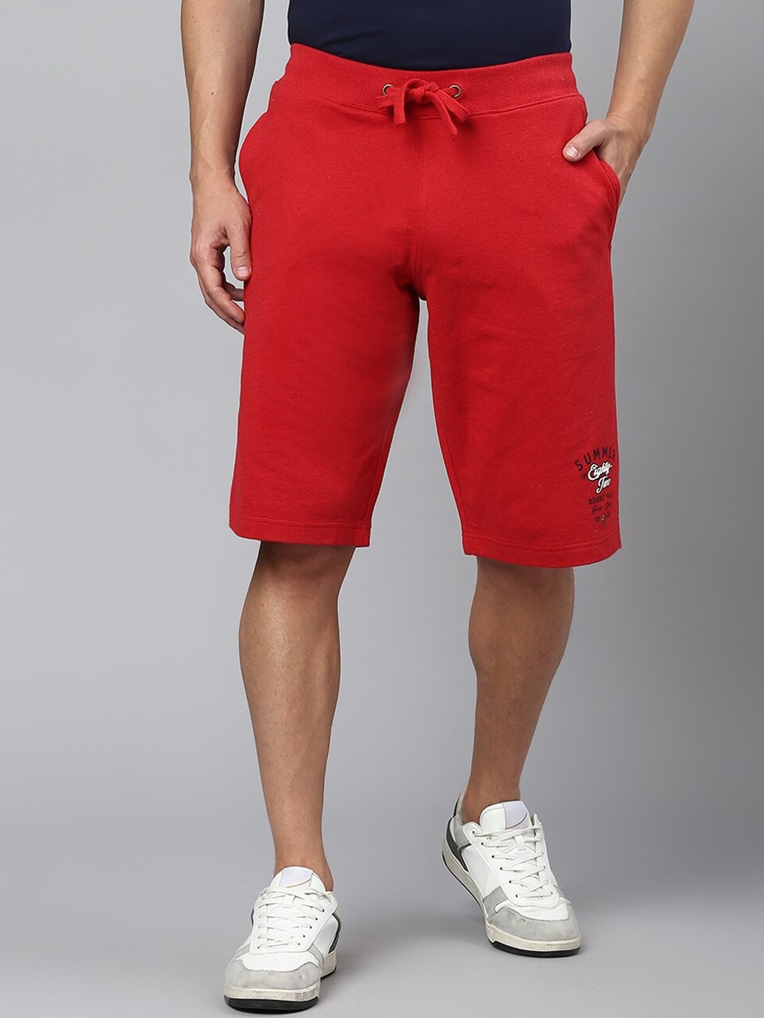 

Beverly Hills Polo Club Men Knee Length Pure Cotton Shorts, Red