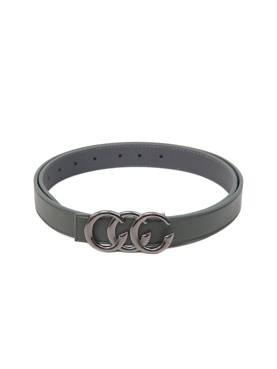 

Calvadoss Girls Textured Push Pin Closure Belt, Grey