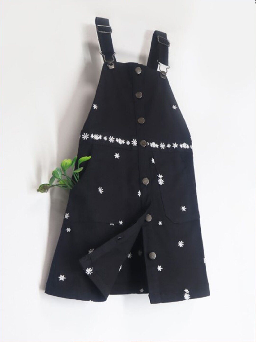 

Cherry Crumble Printed Pinafore Dress, Black