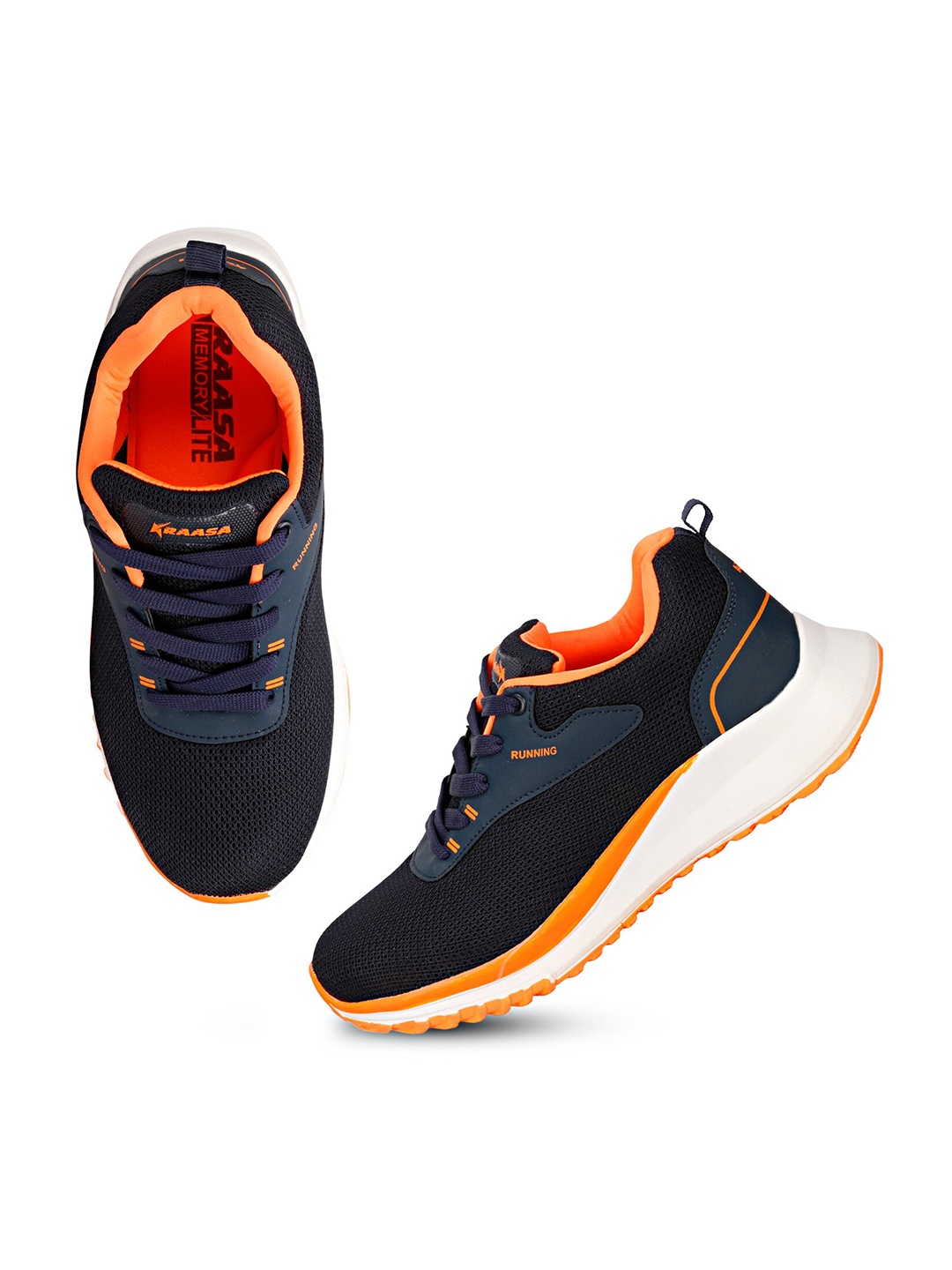 

KRAASA Men Mesh Running Non-Marking Sports Shoes, Navy blue