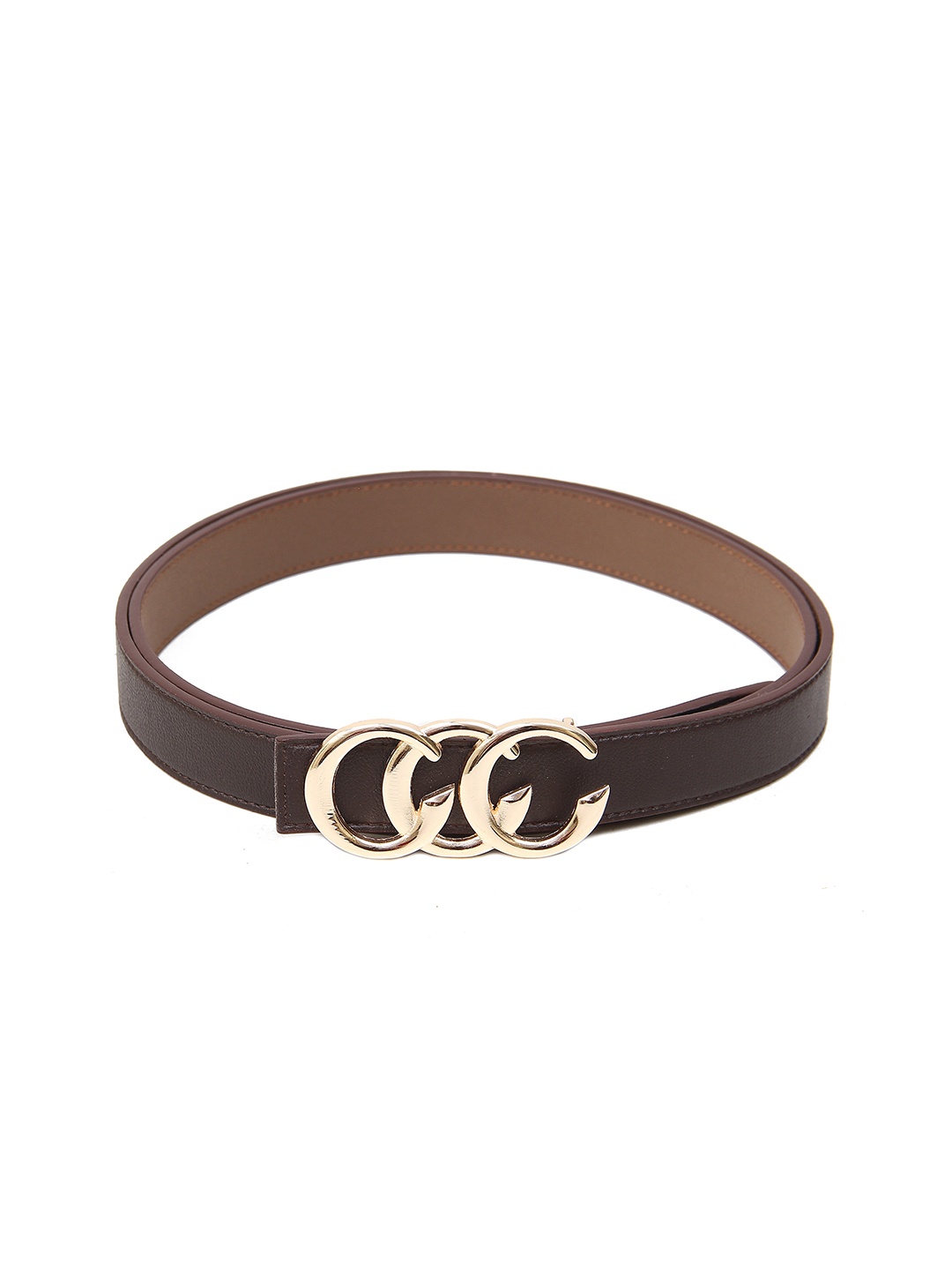 

Calvadoss Women Textured Push Pin Belt, Brown