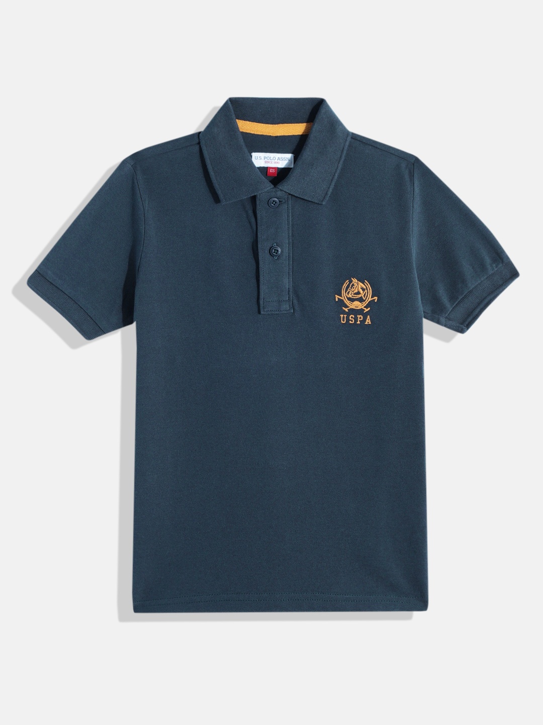 

U.S. Polo Assn. Kids Boys Embroidered Pure Cotton T-shirt, Navy blue
