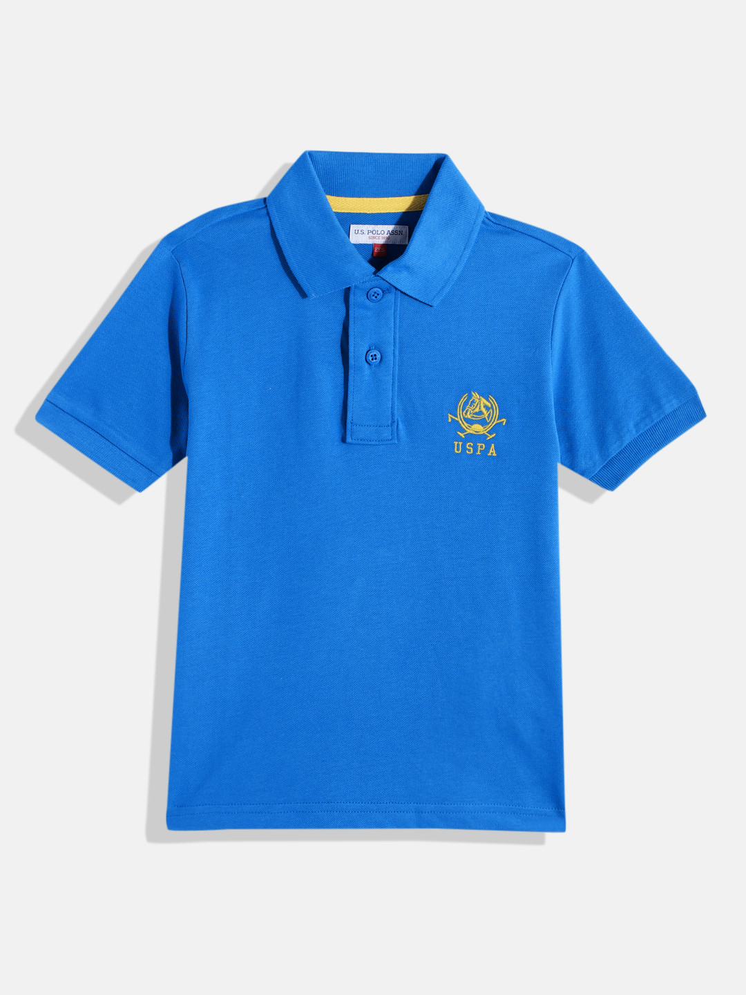 

U.S. Polo Assn. Kids Boys Embroidered Pure Cotton T-shirt, Blue