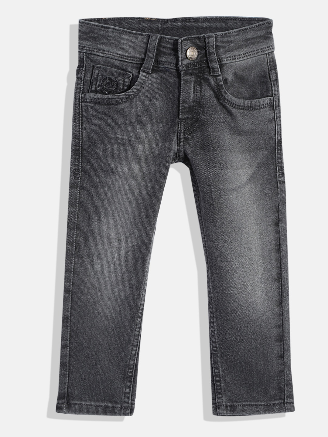 

U.S. Polo Assn. Kids Boys Slim Fit Clean Look Stretchable Jeans, Charcoal