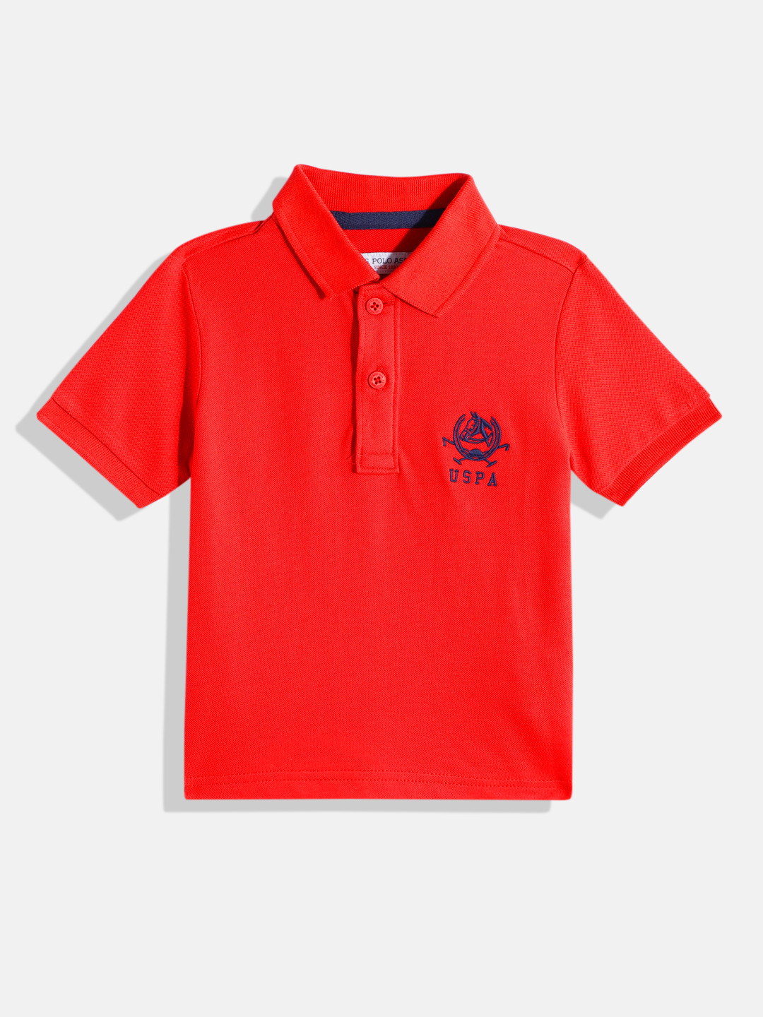 

U.S. Polo Assn. Kids Boys Embroidered Pure Cotton T-shirt, Red