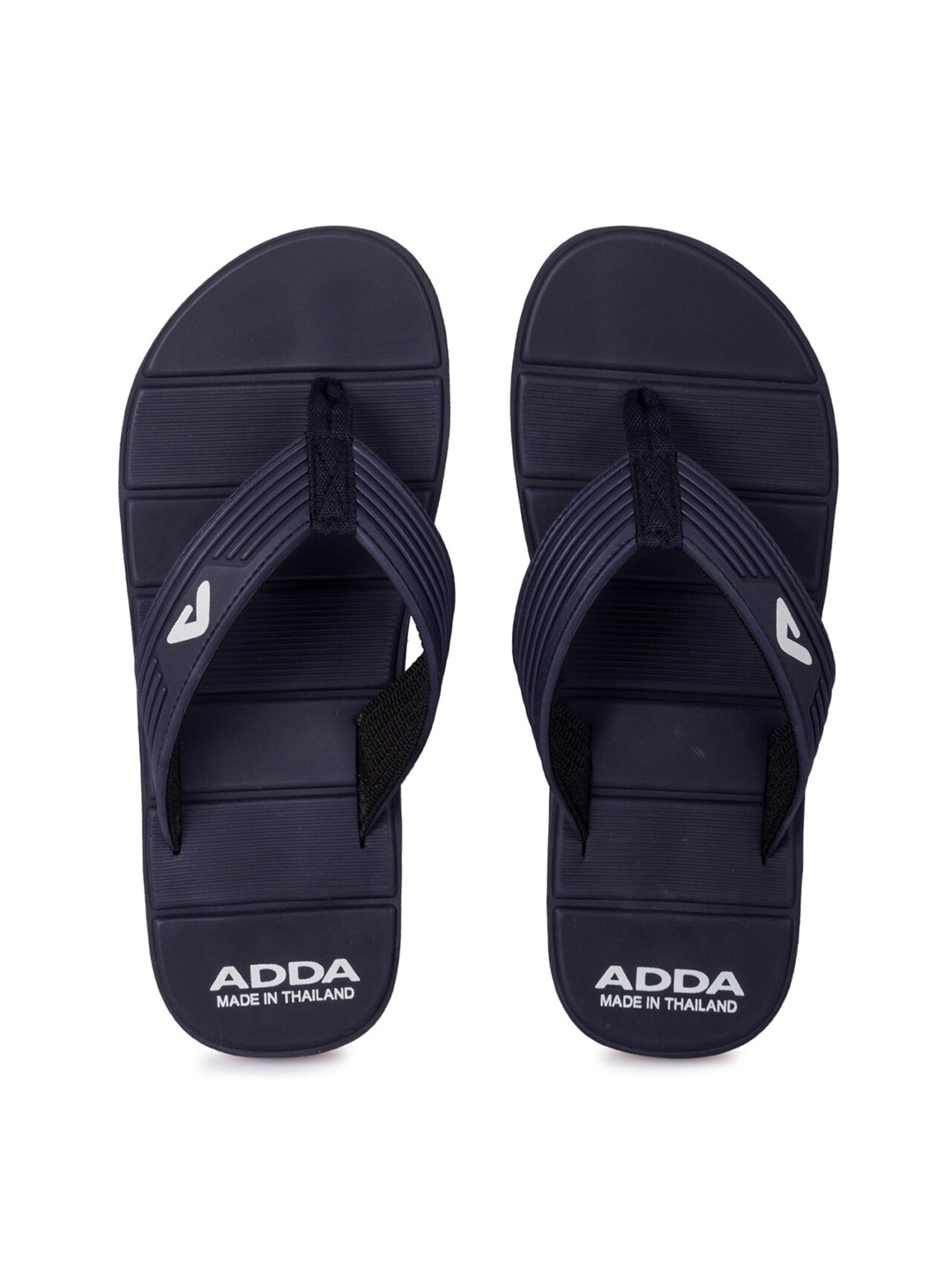 

Adda Men T-Straps Rubber Thong Flip-Flops, Navy blue