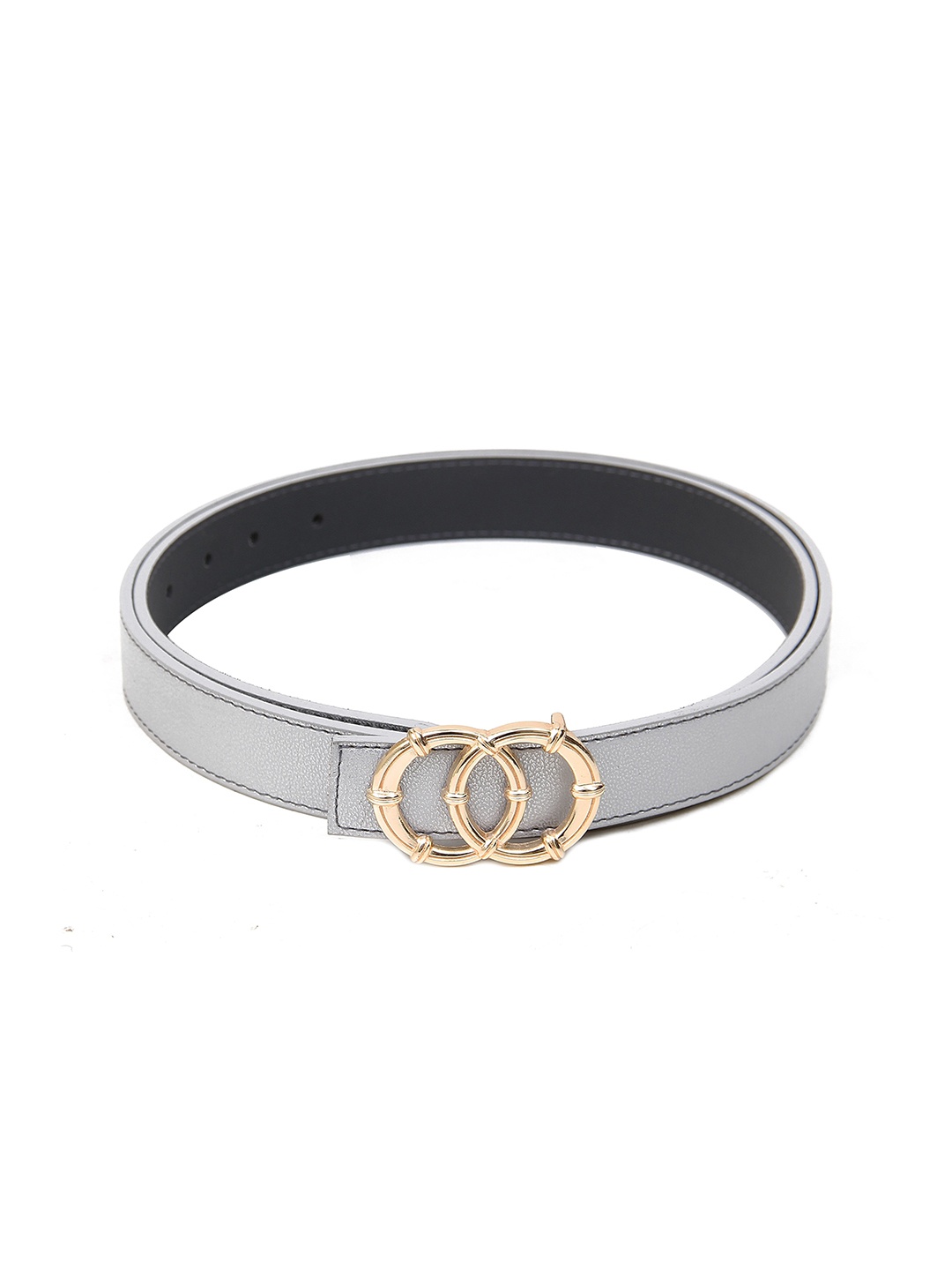 

Calvadoss Boys Textured Push Pin Belt, Silver