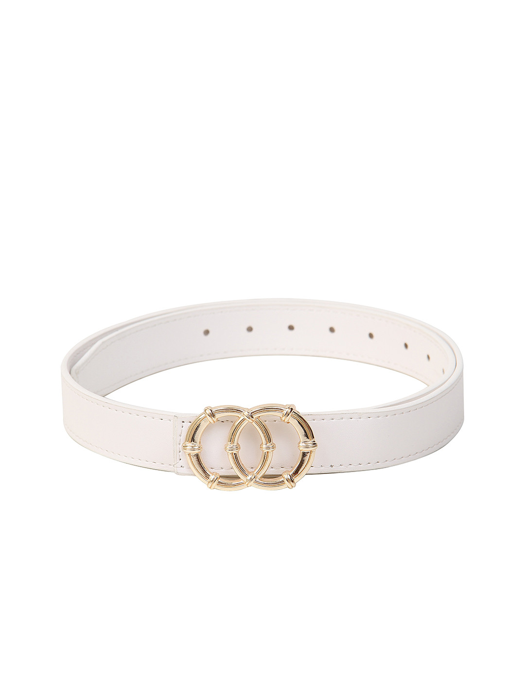 

Calvadoss Girls Textured Push Pin Belt, White