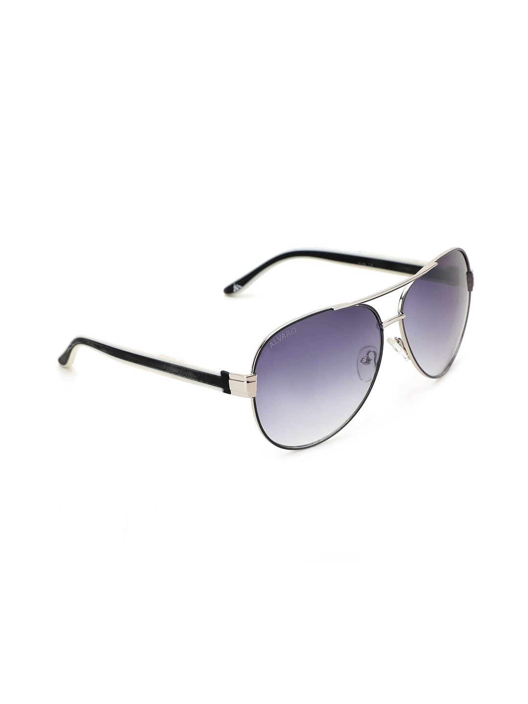 

Alvaro Castagnino Men Aviator Sunglasses with Polarised and UV Protected Lens 2324ASG007, Purple