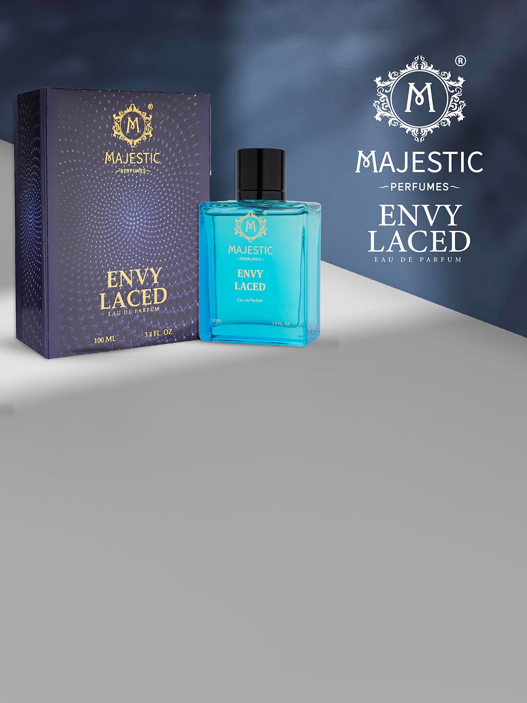 

MAJESTIC PERFUMES Envy Laced Long Lasting Eau De Parfum - 100 ml, Blue