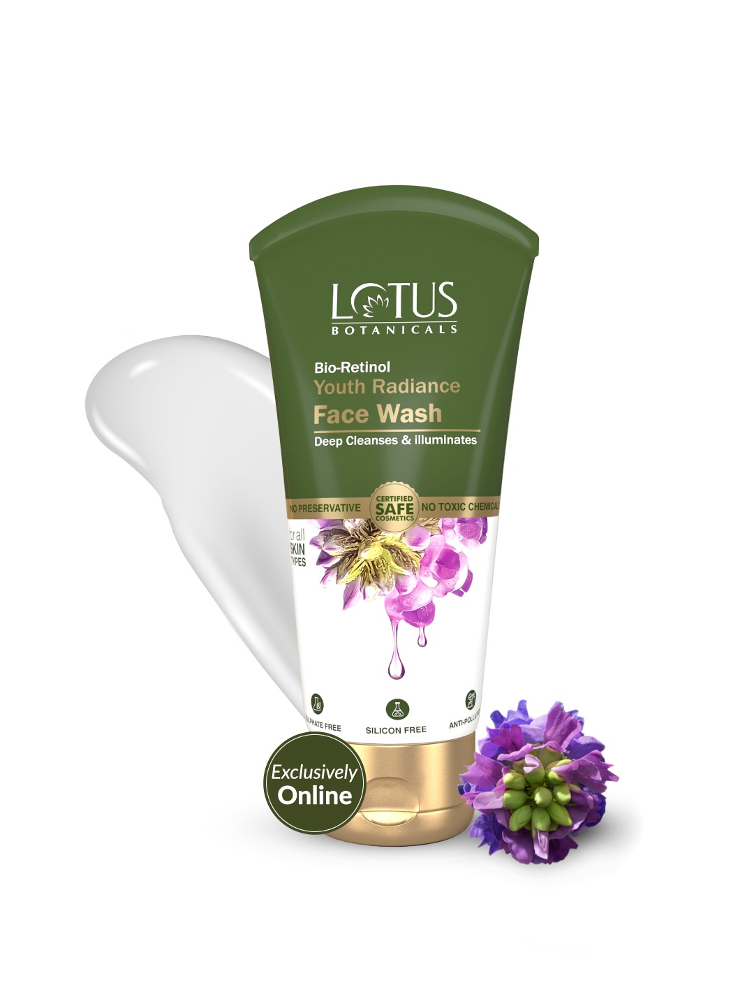 

Lotus Botanicals Bio-Retinol Anti-Ageing Youth Radiance Face Wash - 100ml, Green