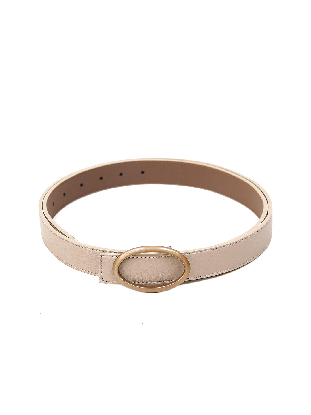 

Calvadoss Boys Solid Belt With Push Pin, Beige