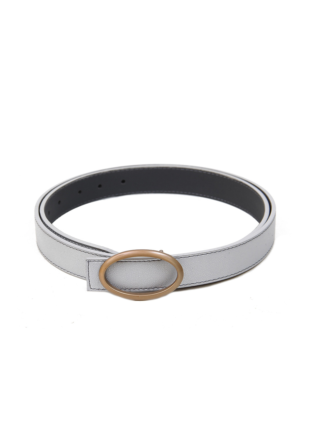 

Calvadoss Boys Textured Push Pin Closure Belt, Silver