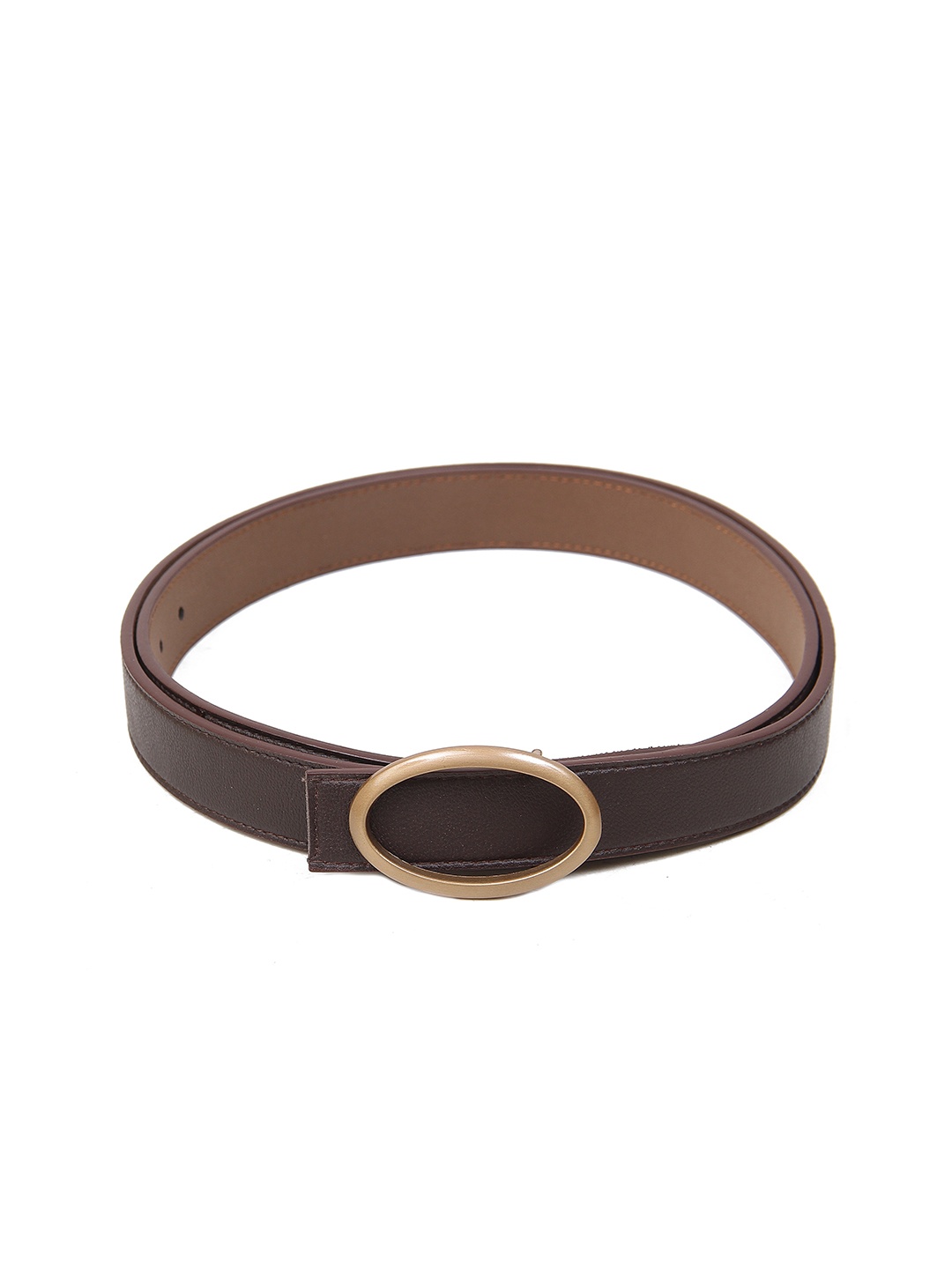 

Calvadoss Girls Synthetic Leather Push Pin Slim Belt, Brown