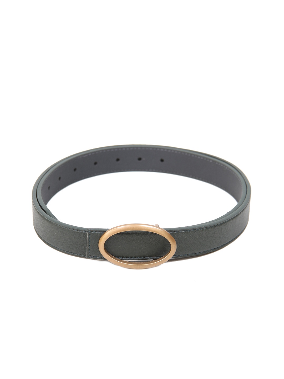 

Calvadoss Women Solid Belt With Push Pin, Green