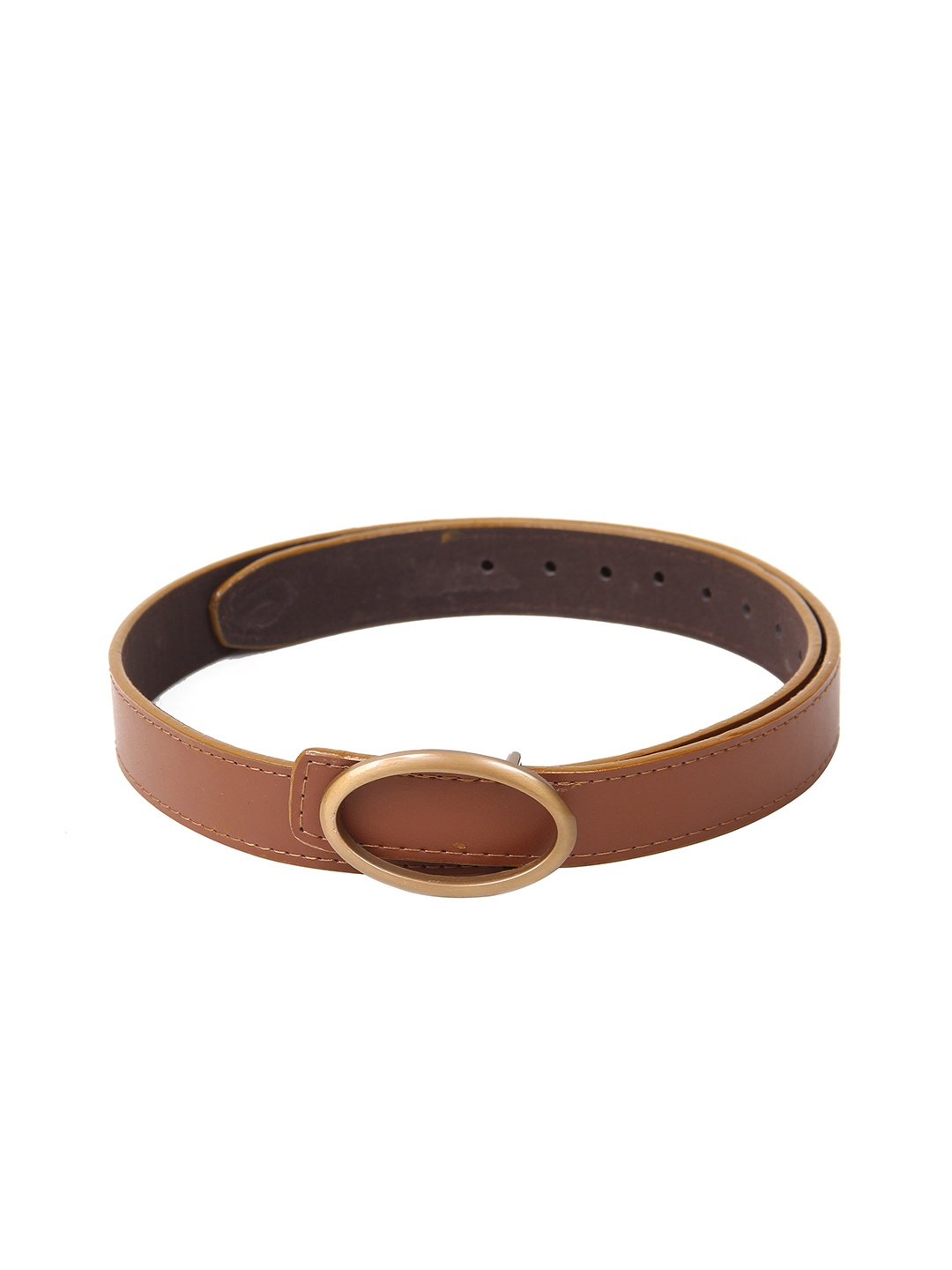

Calvadoss Women Solid Belt With Push Pin, Tan