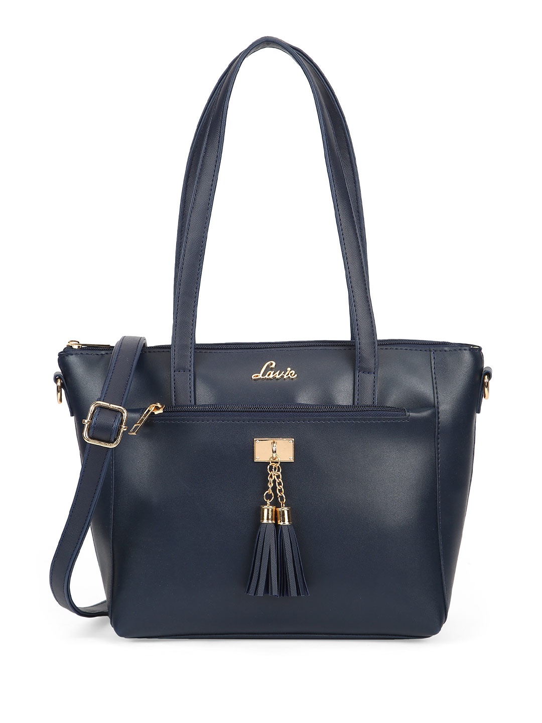 

Lavie Structured Shoulder Bag With Tasselled, Navy blue