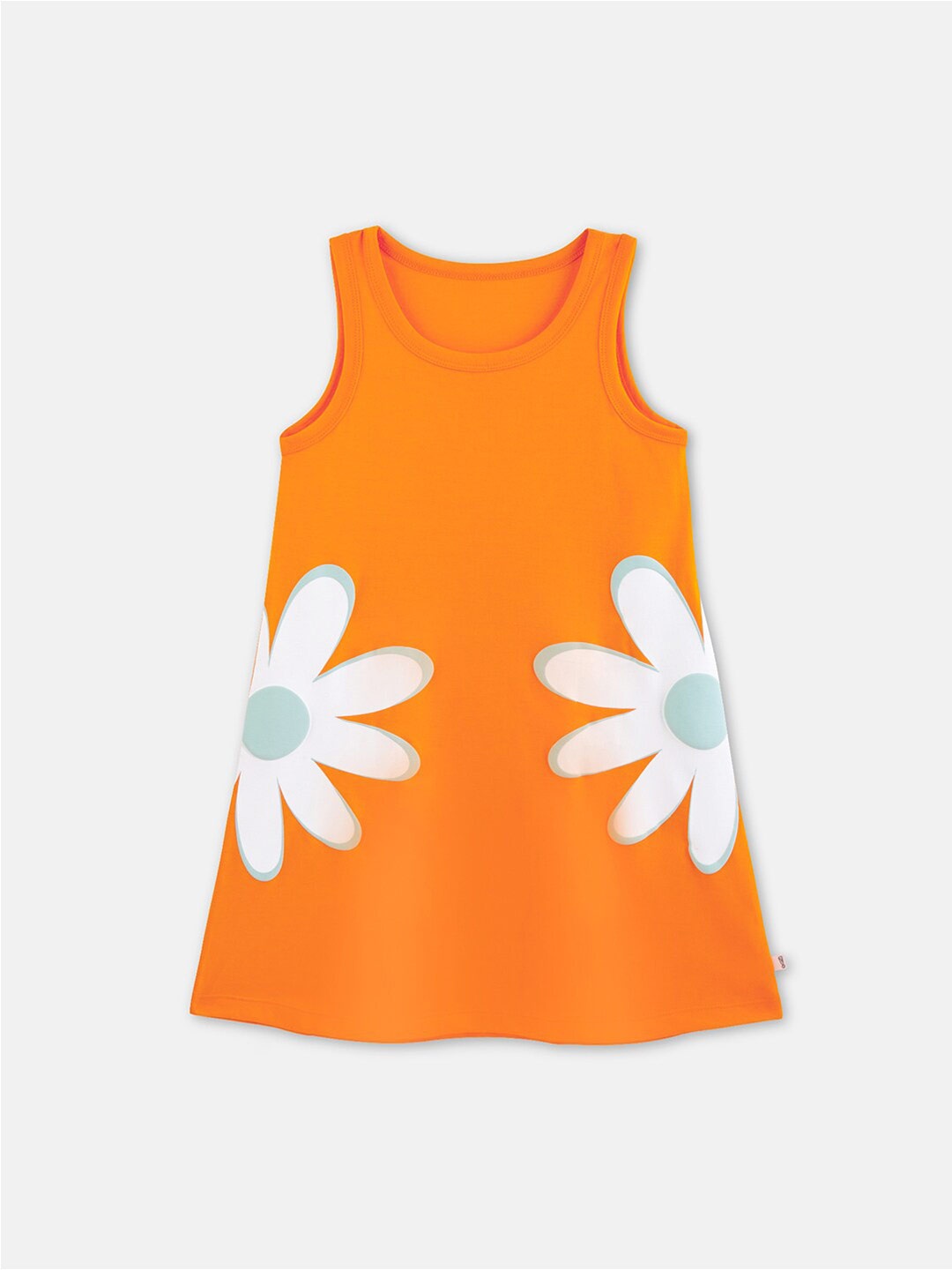 

You Got Plan B Girls Floral Print A-Line Dress, Orange