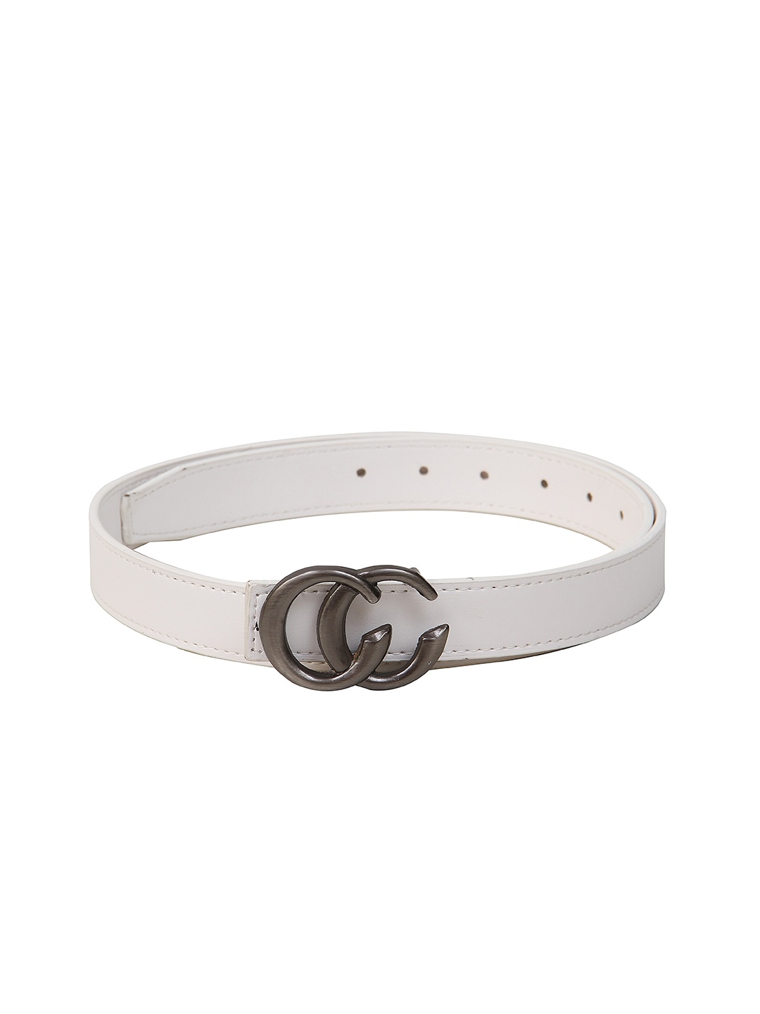 

Calvadoss Boys Push Pin Wide Belt, White