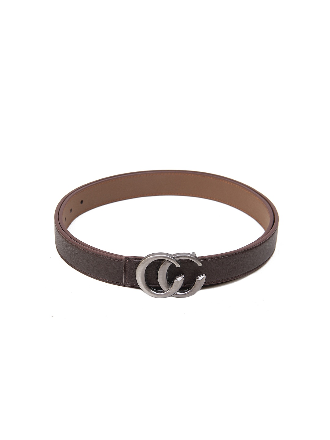 

Calvadoss Girls Textured Push Pin Belt, Brown