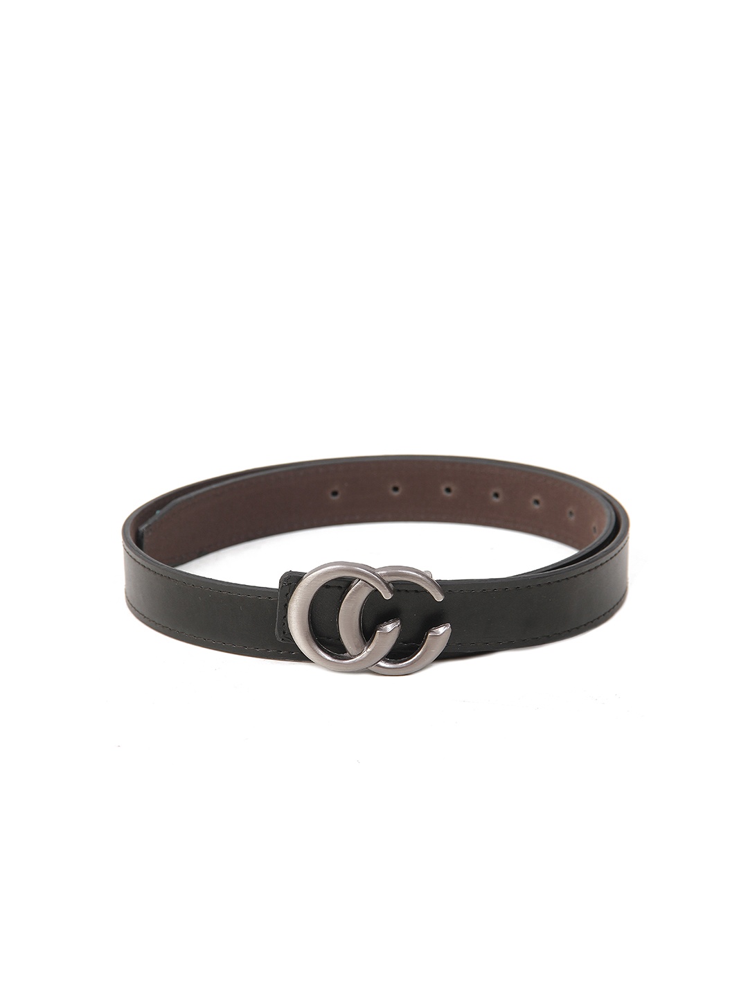 

Calvadoss Girls Textured Belt With Push Pin, Black