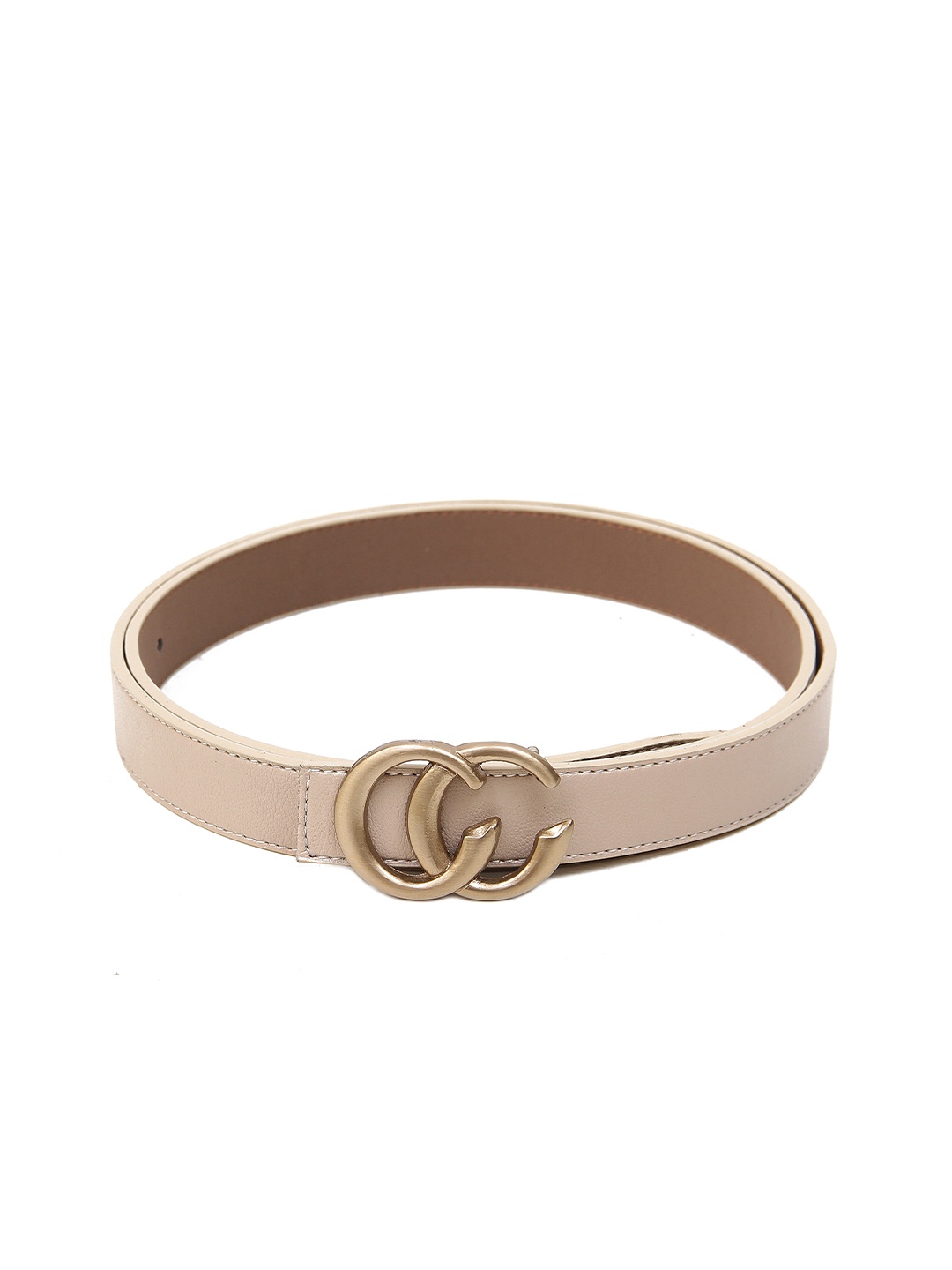 

Calvadoss Boys Textured Belt With Push Pin, Beige