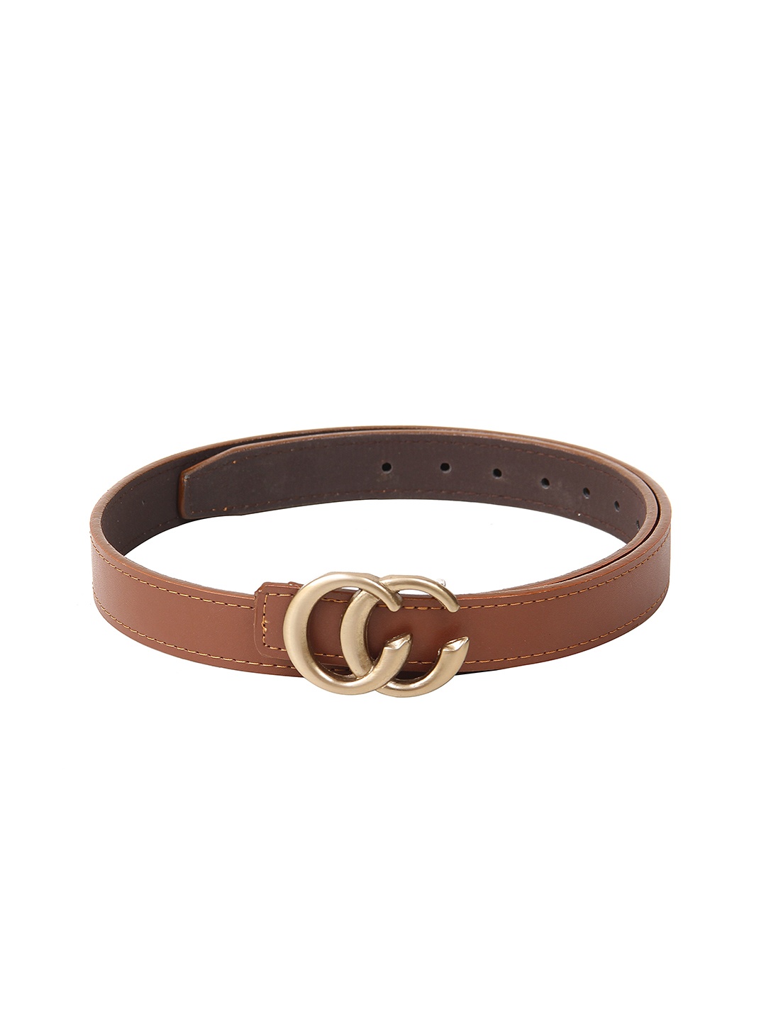 

Calvadoss Boys Textured Belt With Push Pin, Tan