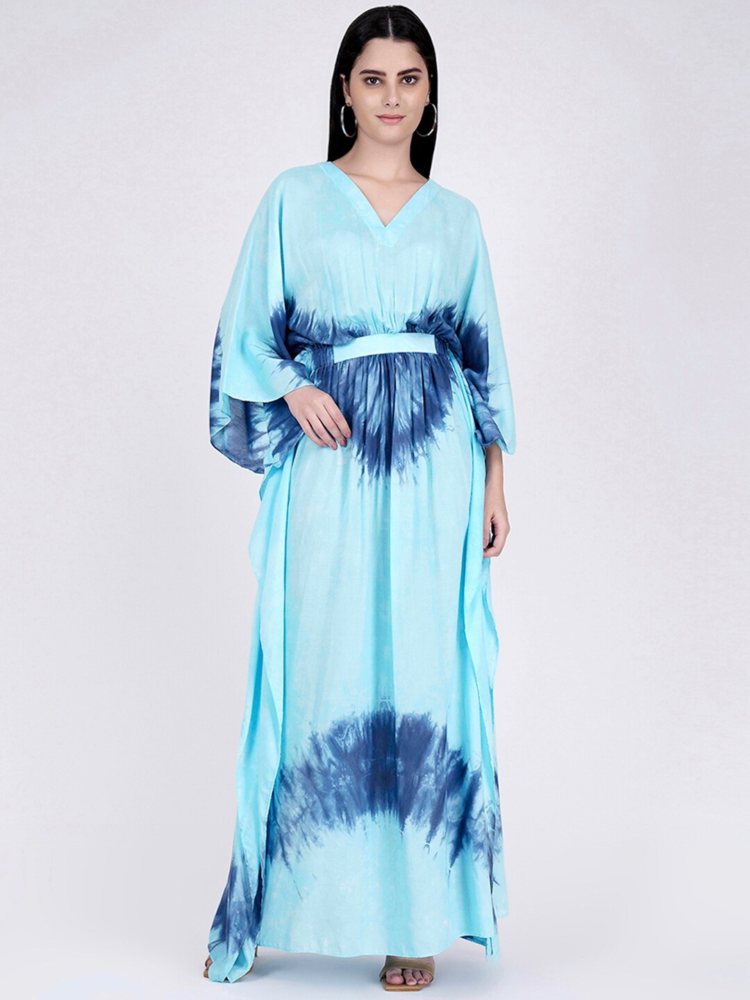 

First Resort by Ramola Bachchan Tie and Dyed Fit & Flare Dress, Blue