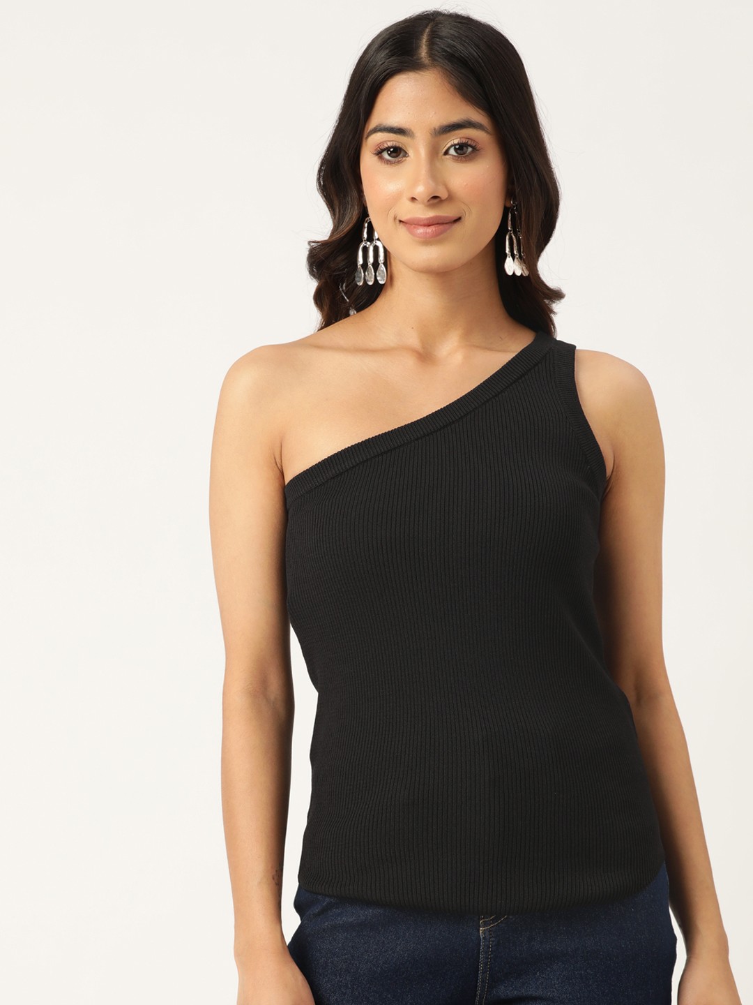 

Madame One Shoulder Top, Black