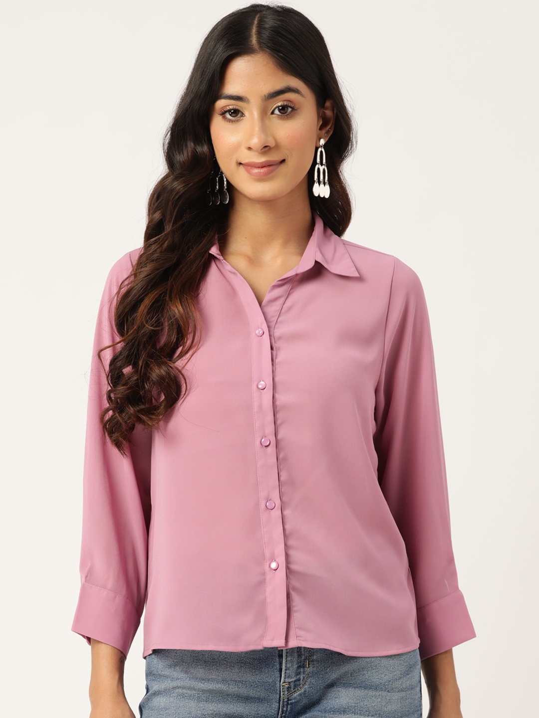 

Madame Women Casual Shirt, Pink