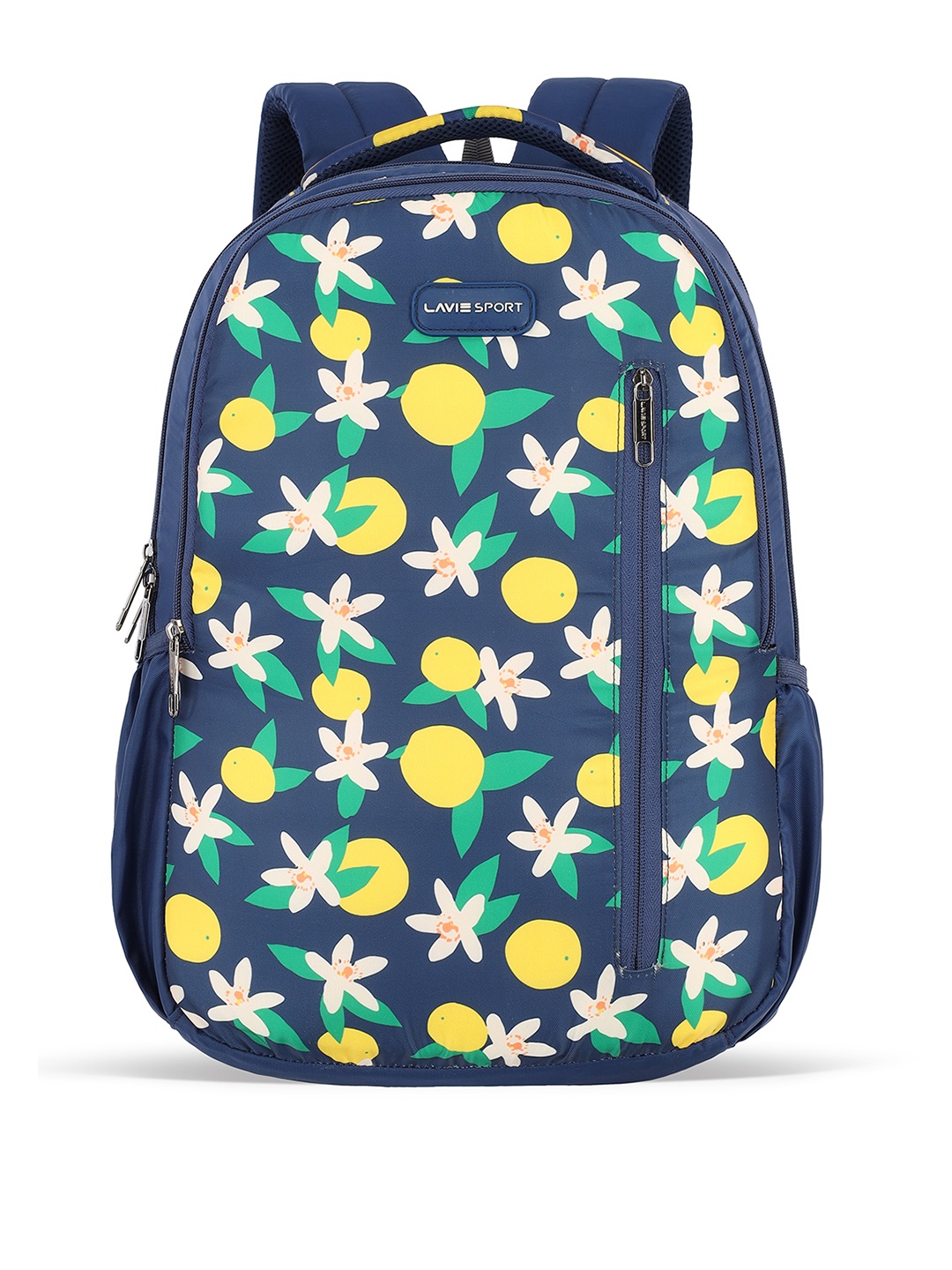 

LAVIE SPORT Women Floral Printed Water Resistant Backpack, Navy blue