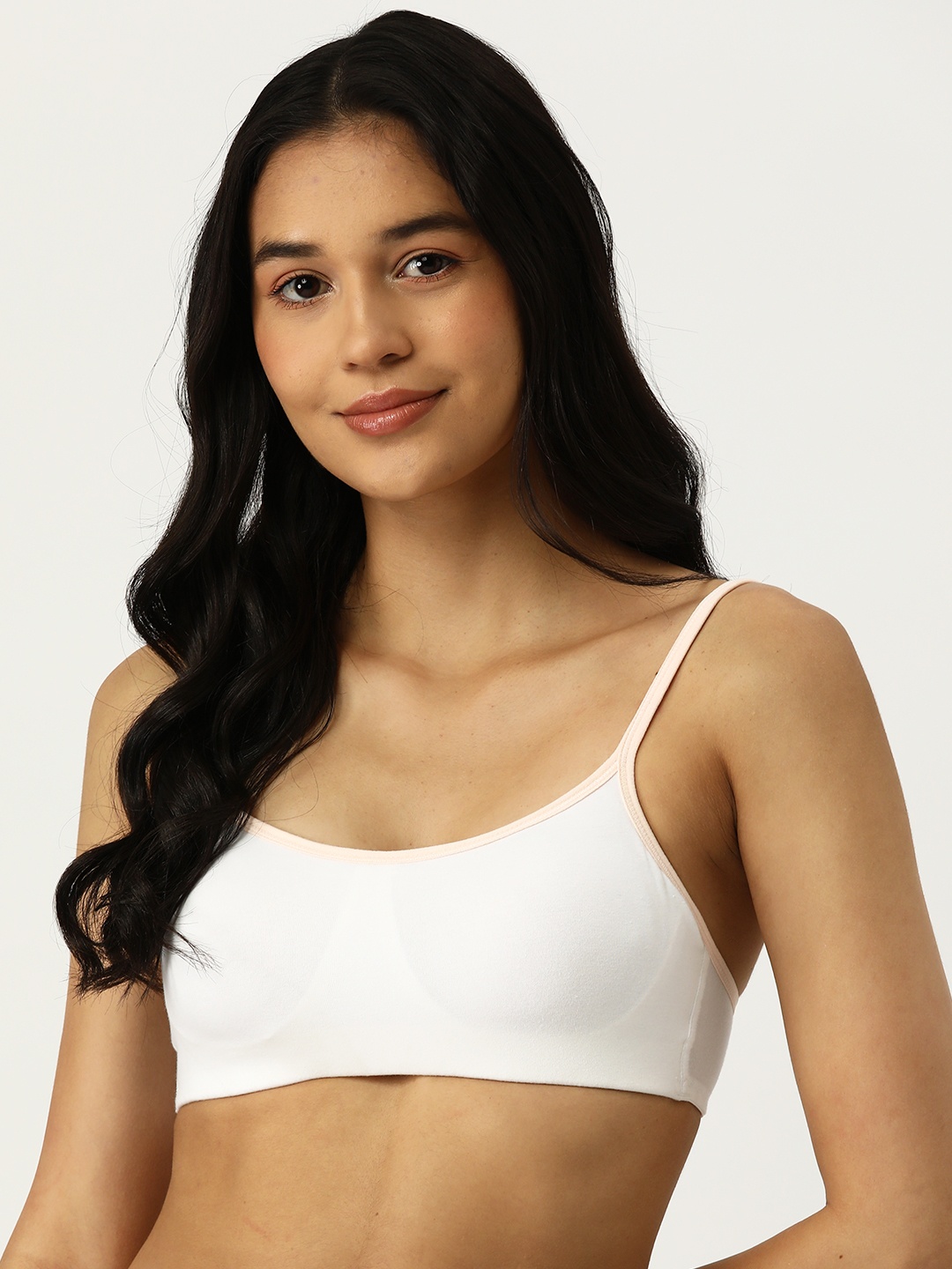 

AMOSIO Full Coverage Non Padded T-shirt Bra, White