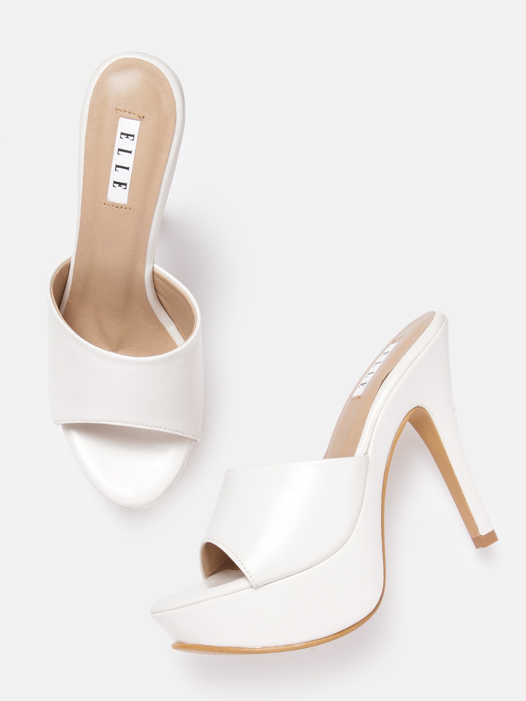 

ELLE Women Solid Platform Heels, White