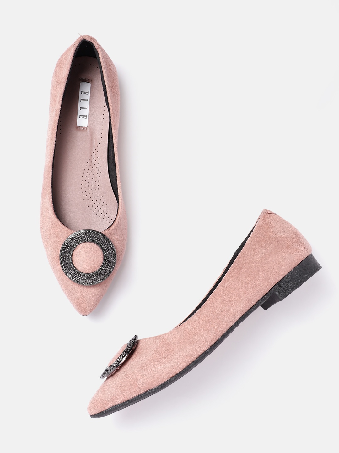 

ELLE Women Ballerinas with Metallic Detail, Rose