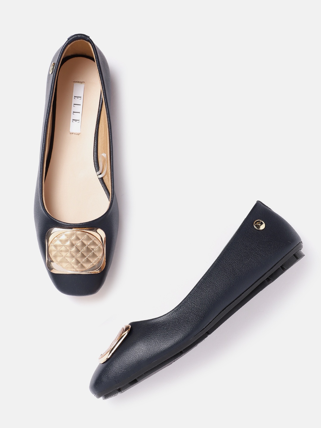 

ELLE Women Ballerinas with Metallic Detail, Navy blue