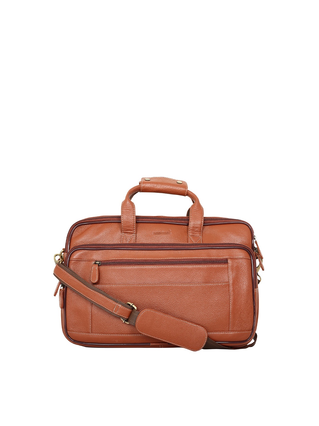 

Polo Class Leather Laptop Bag, Tan