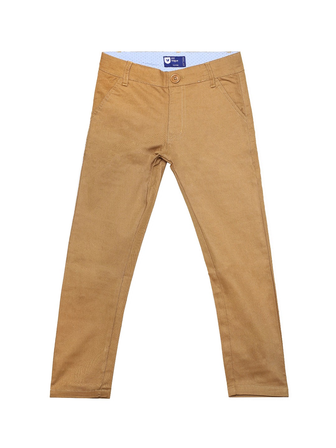

612League Boys Mid-Rise Classic Fit Cotton Chinos, Khaki
