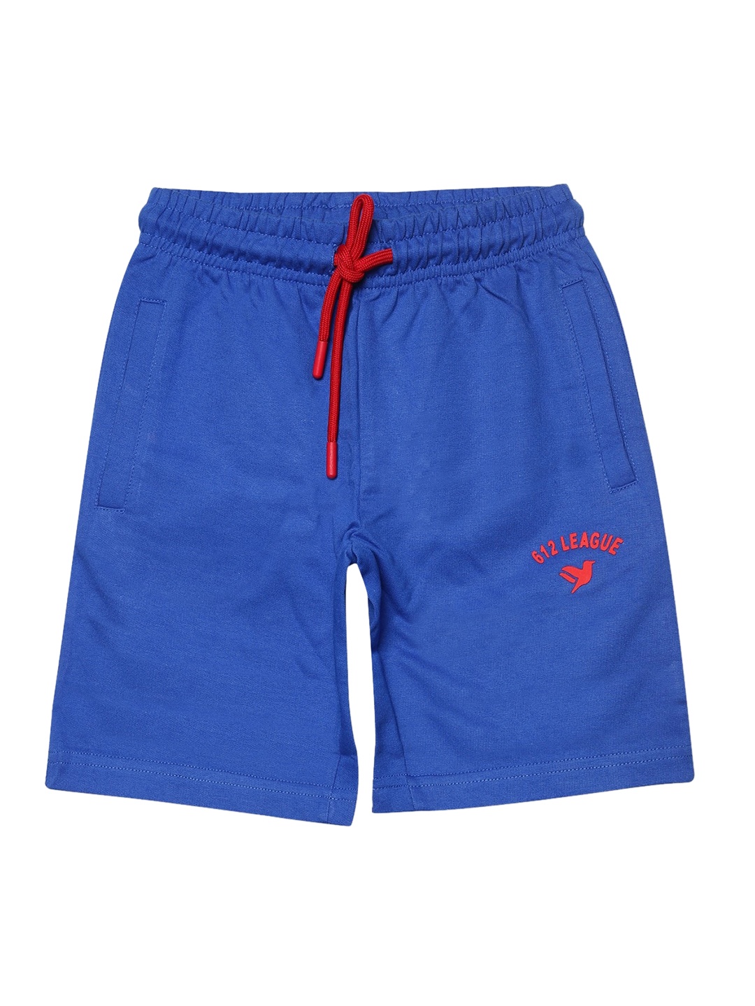 

612League Boys Knee Length Slim Fit Cotton Shorts, Blue