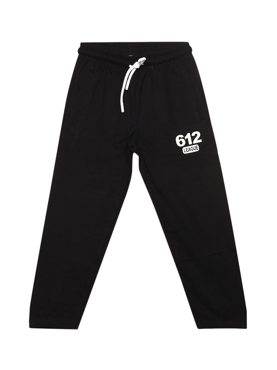 

612League Boys Pure Cotton Joggers, Black