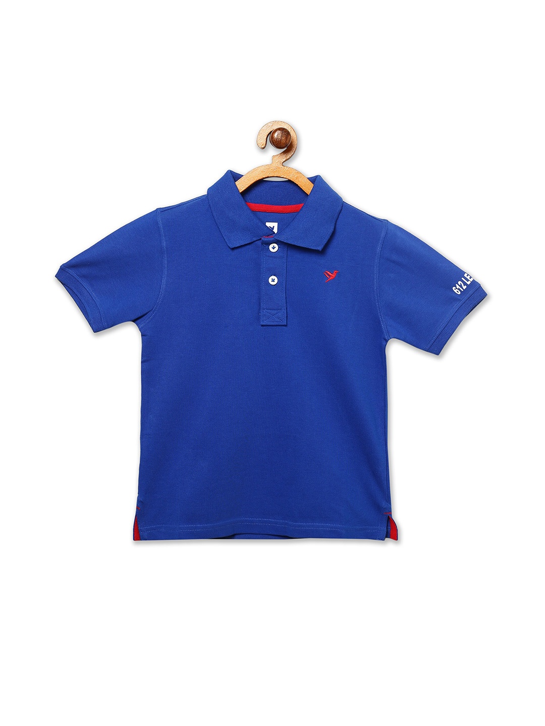 

612League Boys Polo Collar Cotton T-shirt, Blue