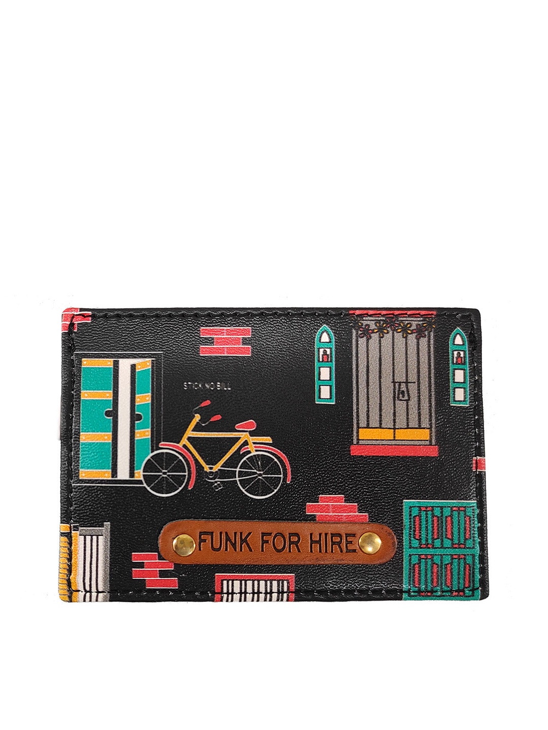 

Funk For Hire Graphic Printed Card Holder, Black