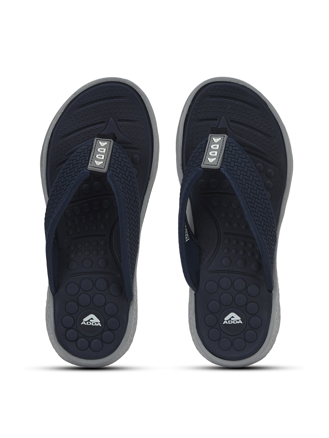 

Adda Men T-Straps Rubber Thong Flip-Flops, Navy blue