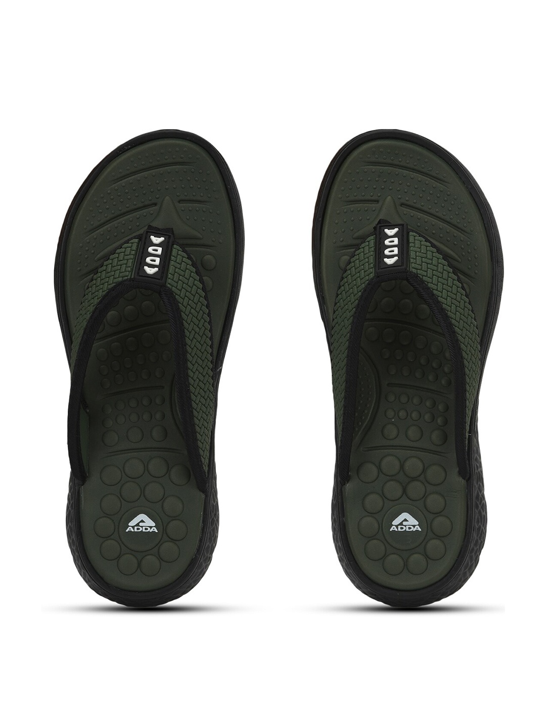

Adda Men T-Straps Rubber Thong Flip-Flops, Grey