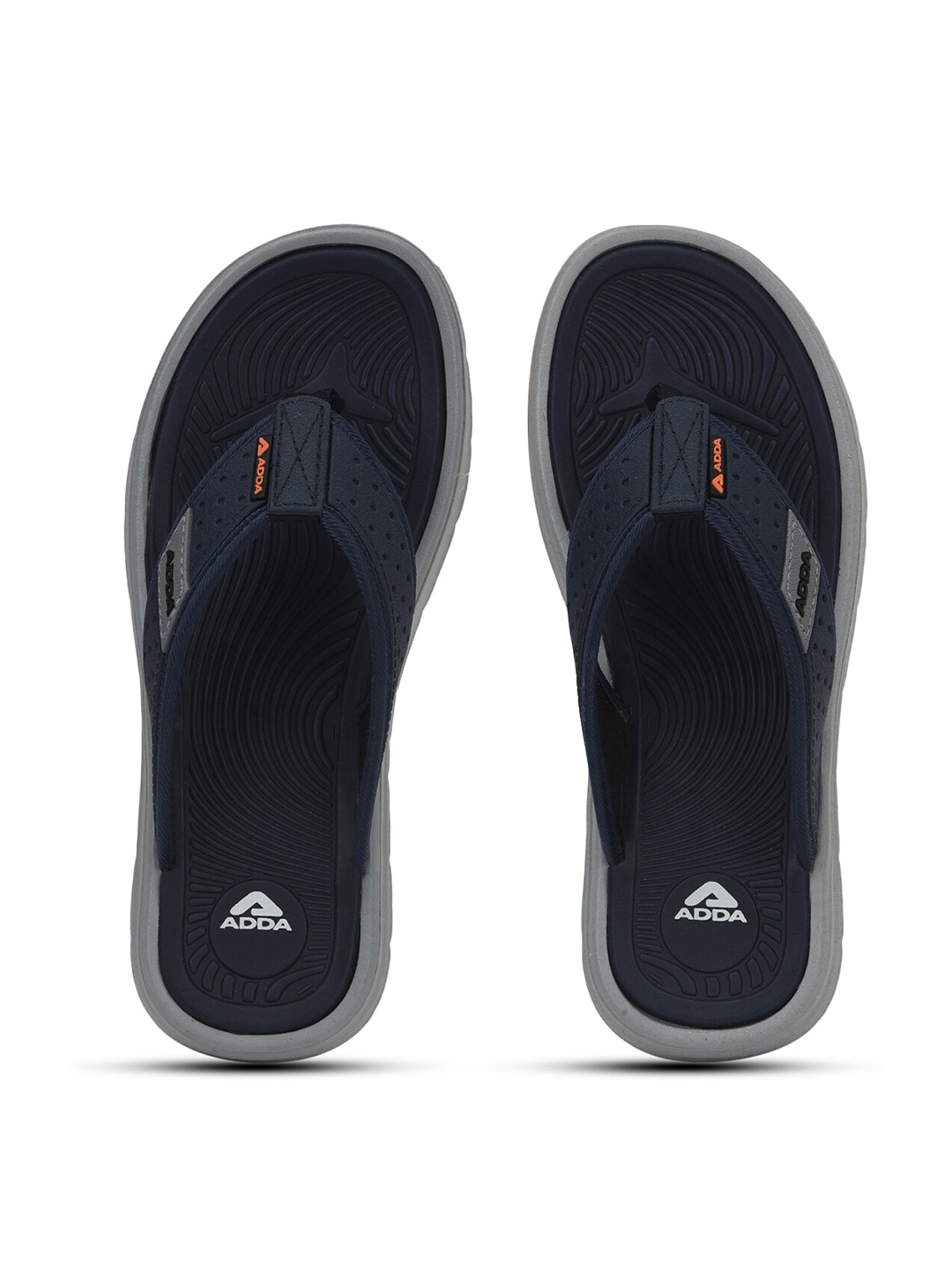 

Adda Men T-Straps Rubber Thong Flip-Flops, Navy blue