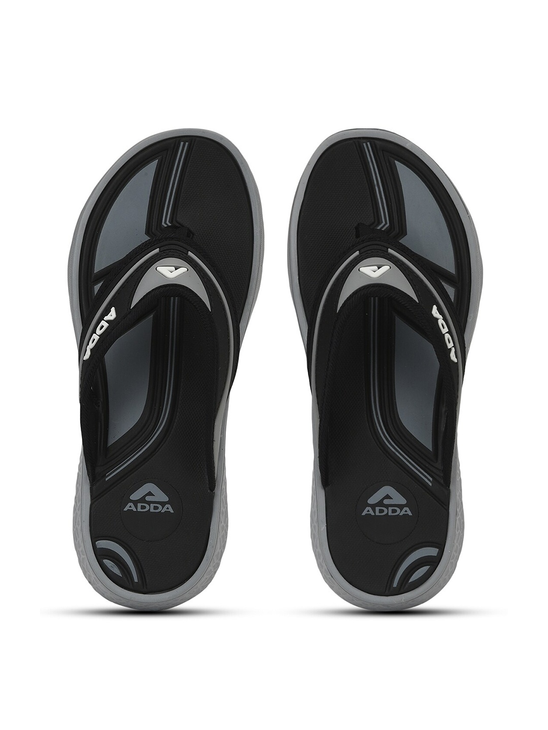 

Adda Men Colourblocked Rubber Thong Flip-Flops, Black