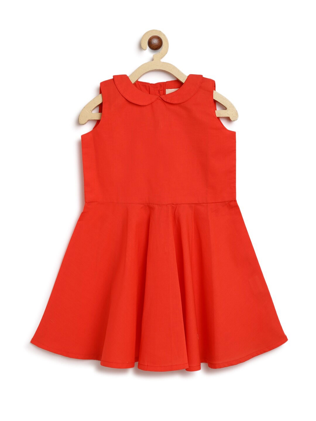 

charkhee Peter Pan Collar Fit and Flare Dress, Red