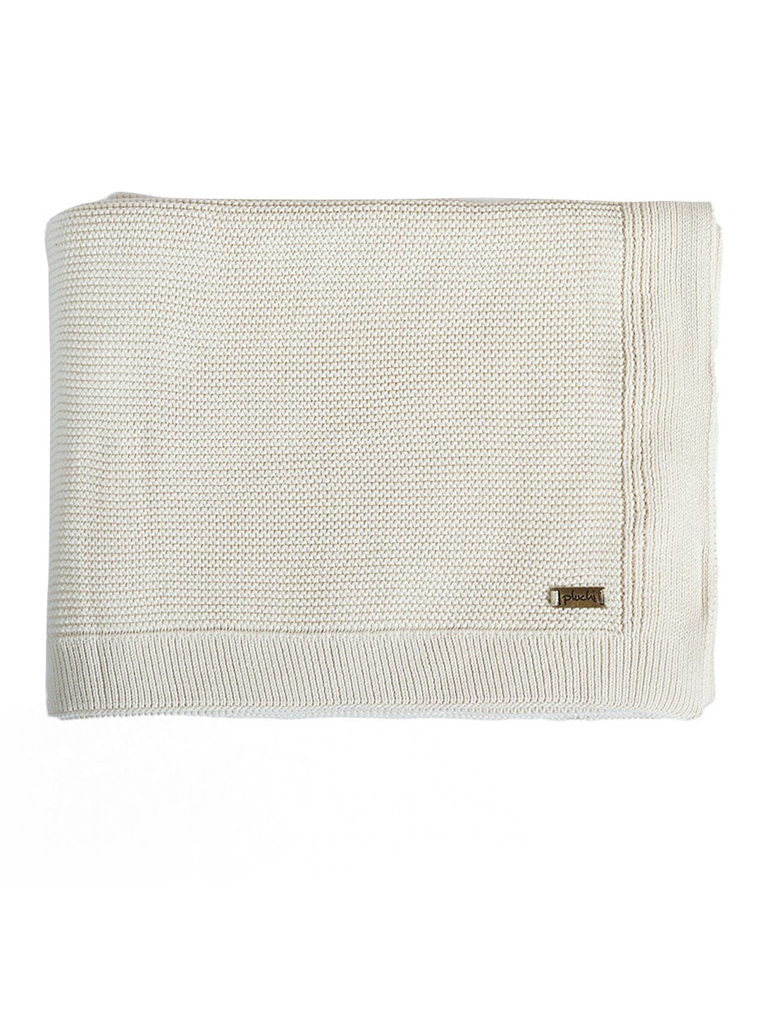 

Pluchi Off-White Transfer Knit Ac Throw Blanket