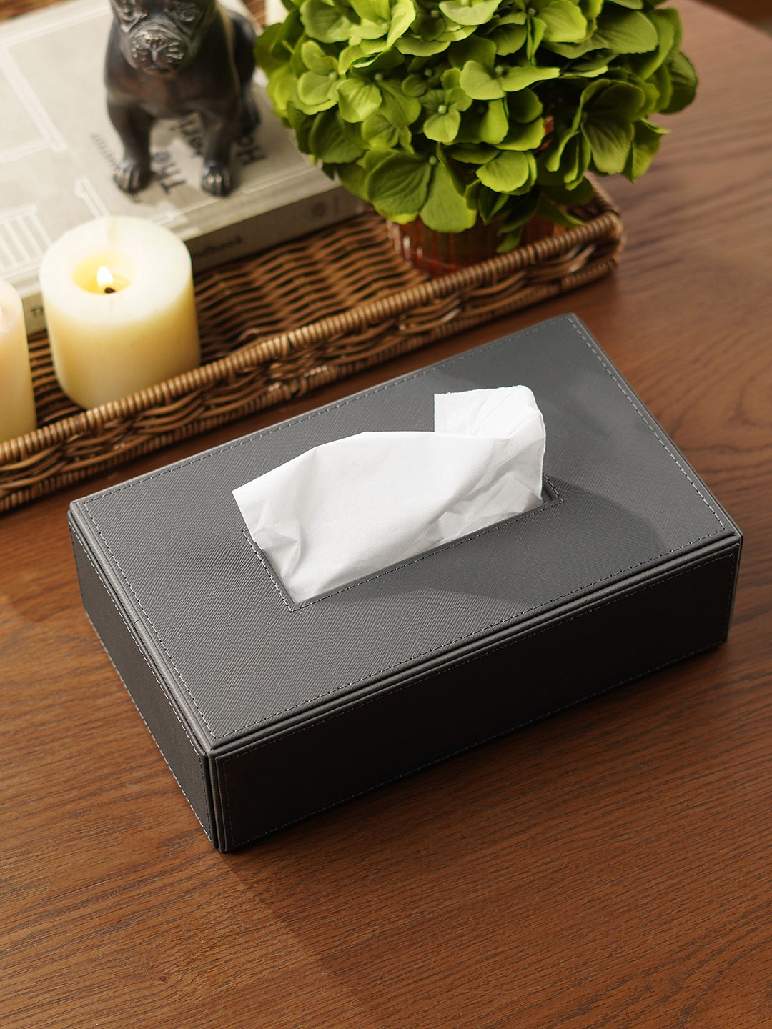 

Pure Home and Living Grey Tissue Box Holder